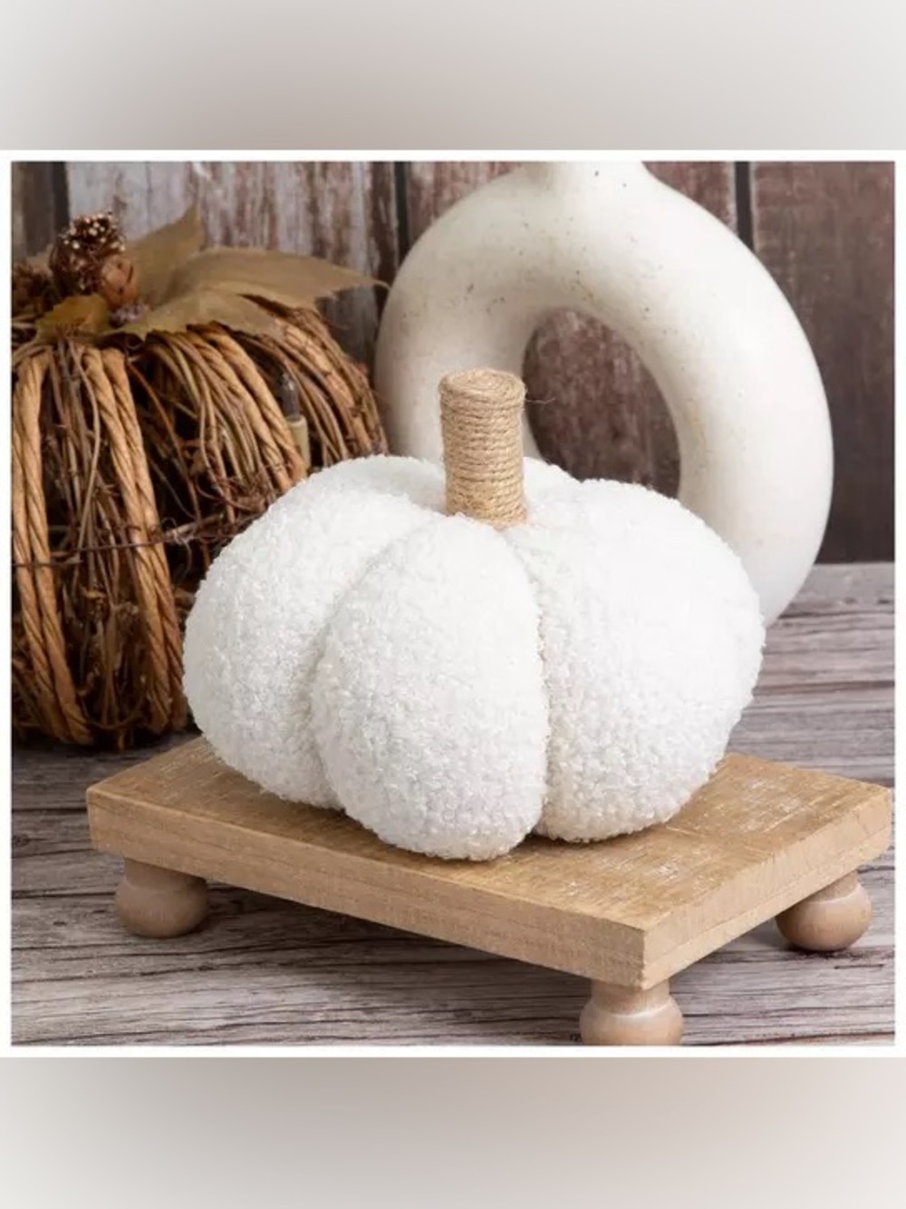 Plush Sherpa Pumpkin